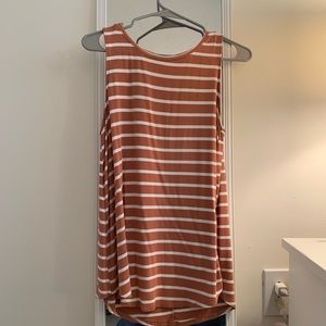 Striped Luxe High Neck Tank